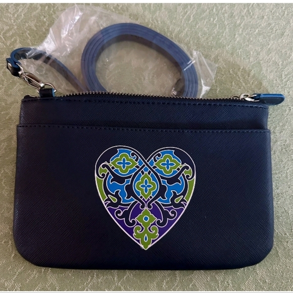Brighton Handbags - Navy Blue Heart Pattern Women's Bag